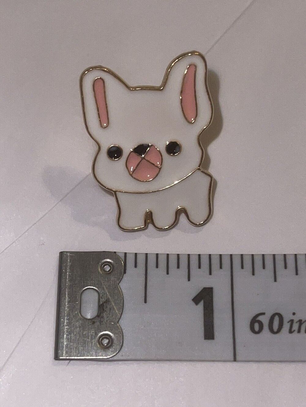White Puppy Dog Pin Brooch
